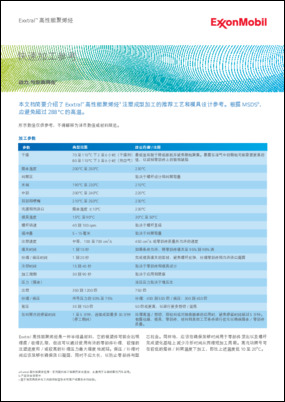 本文档简要介绍了 Exxtral™ 高性能聚烯烃a 注塑成型加工的推荐工艺和模具设计参考。根据 MSDSb， 应避免超过 288°C 的高温。