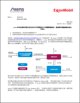 根据协议，Axens和埃克森美孚将销售和交付炼厂烷基化模块内的所有相关技术，包括Axens原料制备，或Alkyfining、正丁烷异构化和埃克森美孚硫酸烷基化。